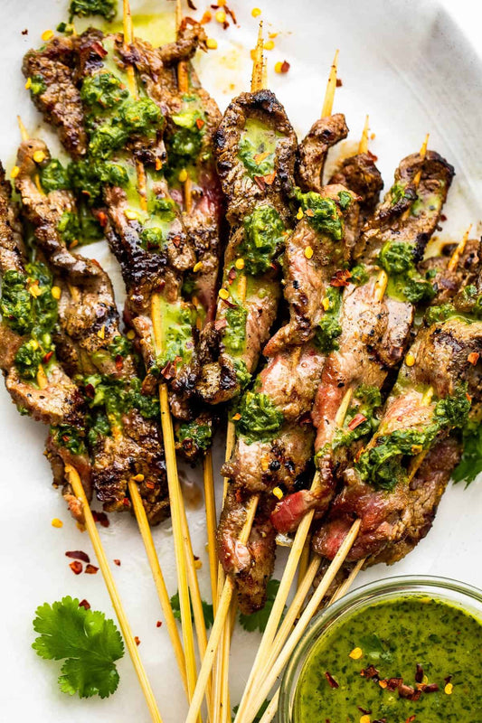 Beef Skewers with Chimichurri